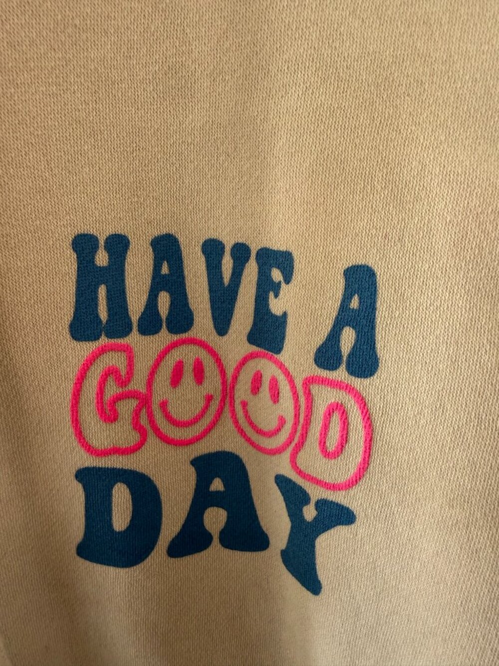 VINTAGE BRAND HAVE A GOOD DAY OVERSIZED ZIP HOODIE - Picture 7 of 8
